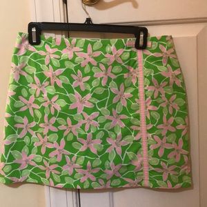 Size 8 pink and green Lilly mini skirt